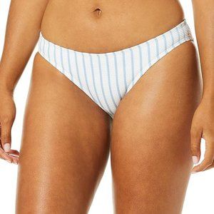 Anne Cole Studio Striped Textured Bikini Swim Bottoms Blue Stripe S